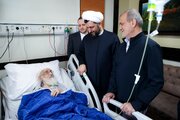 عکس/ عیادت پزشکیان از آیت‌الله نوری همدانی