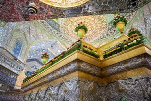 ضریح سیدالشهدا گل‌آرایی شد