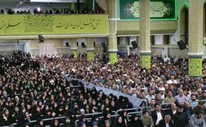هم‌خوانی سرود معلمان در دیدار با رهبر انقلاب